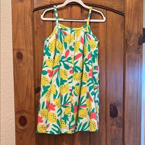Hanna Andersson, Yellow and Green, Lemon Sundress, Size 6-7